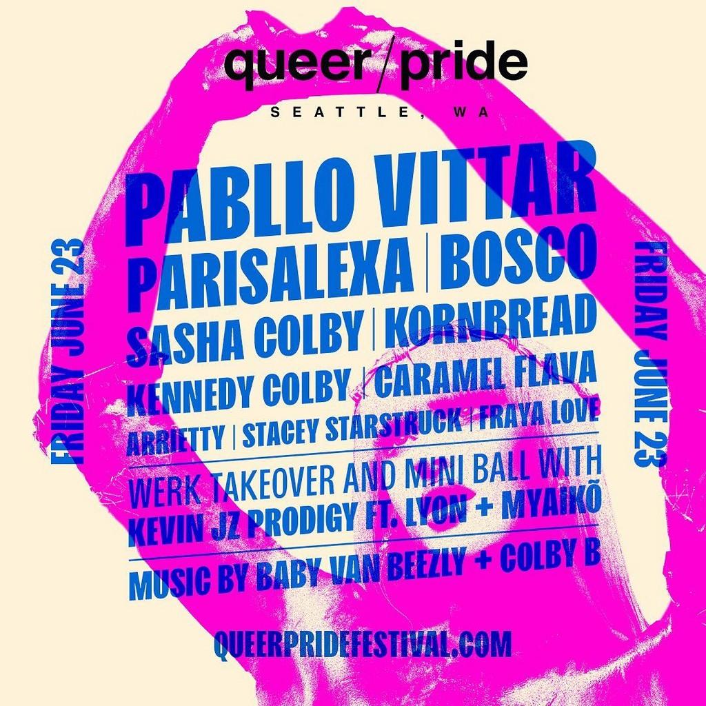 Lineup Poster Queer/Pride Festival 2023