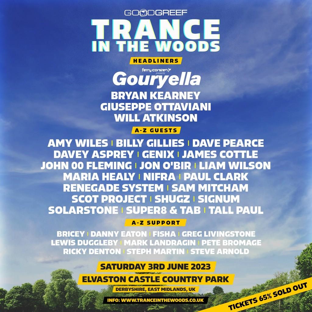 Lineup Poster Trance In The Woods 2023