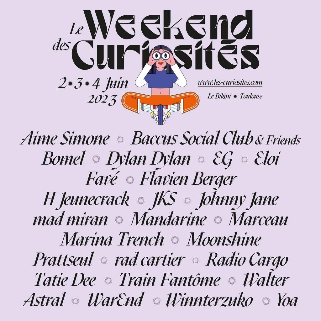 Lineup Poster Le Weekend Des Curiosités 2023