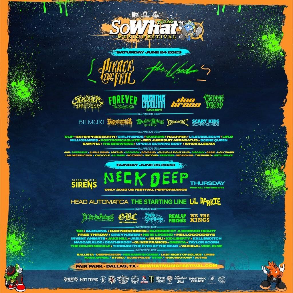 Lineup Poster SoWhat?! Music Festival 2023