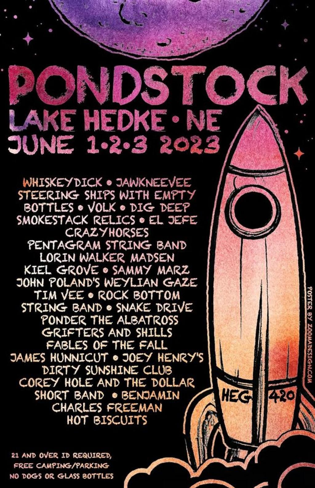Lineup Poster Pondstock at Lake Hedke 2023