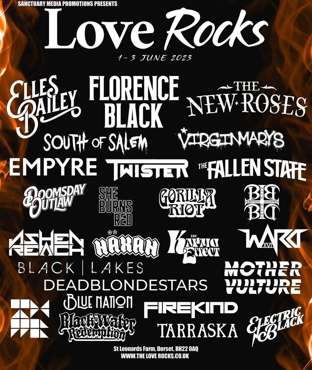 Lineup Poster The Loverocks - Beer And Music Festival 2023