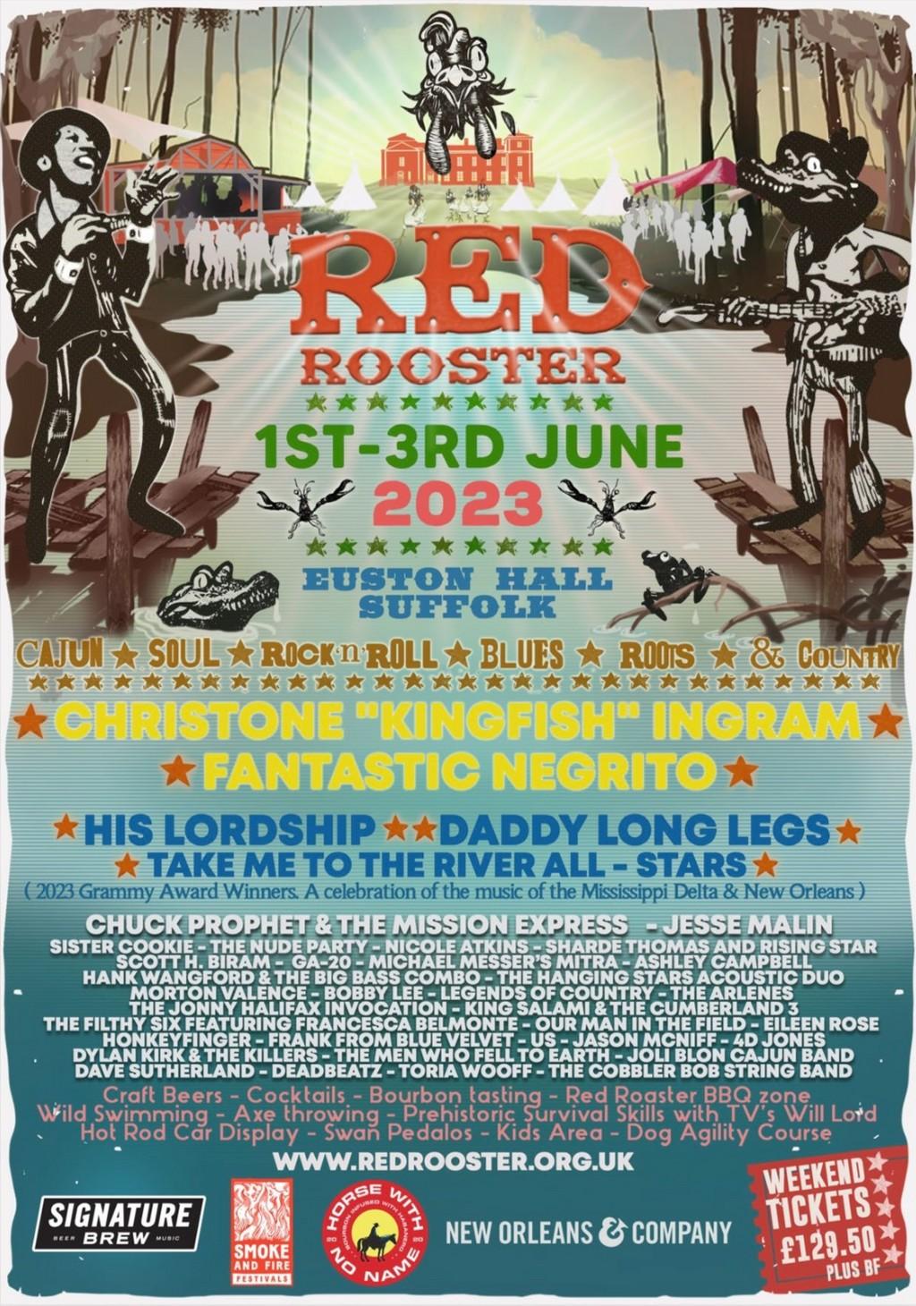 Lineup Poster Red Rooster Festival 2023