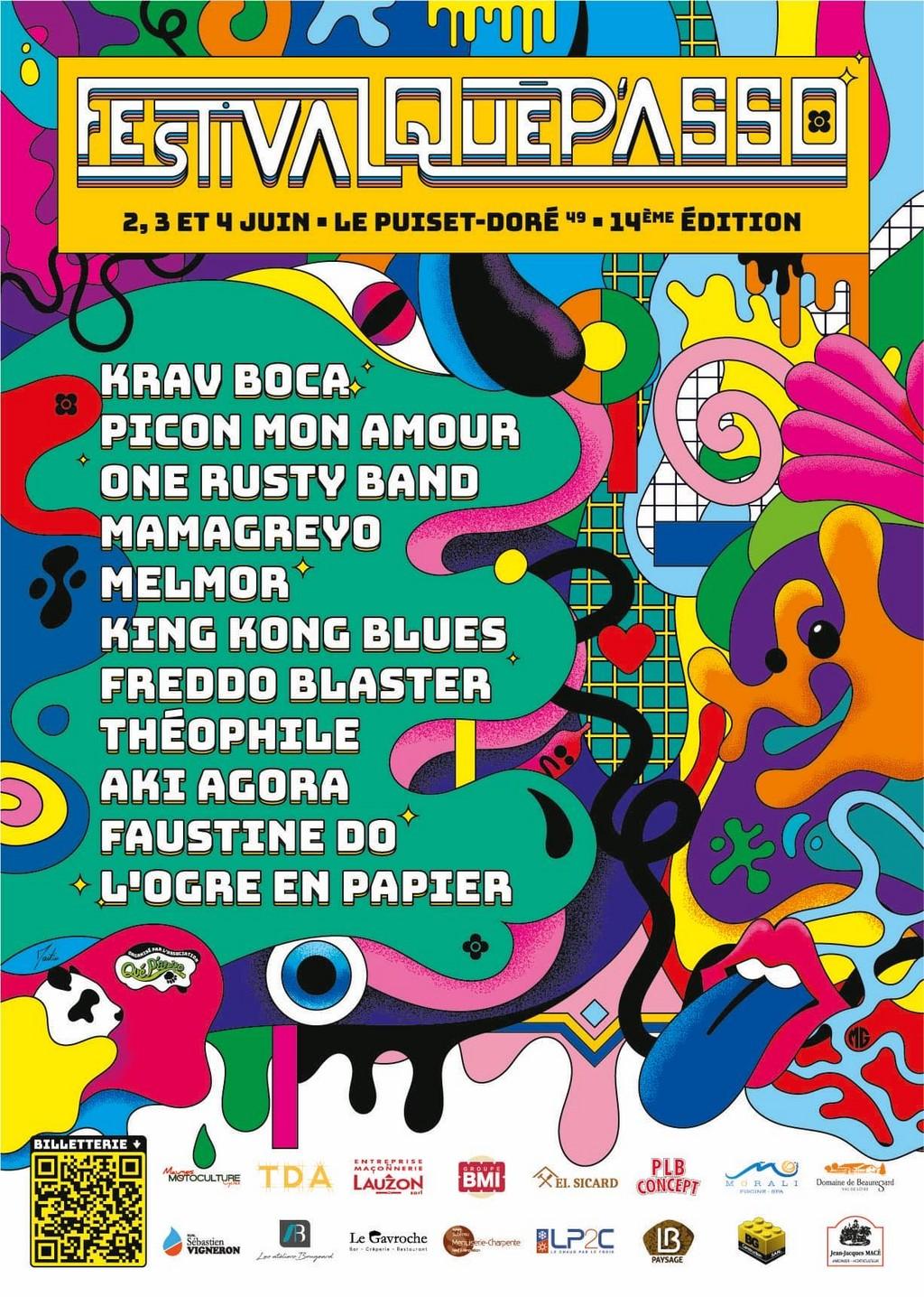 Lineup Poster Festival Qué P'asso 2023