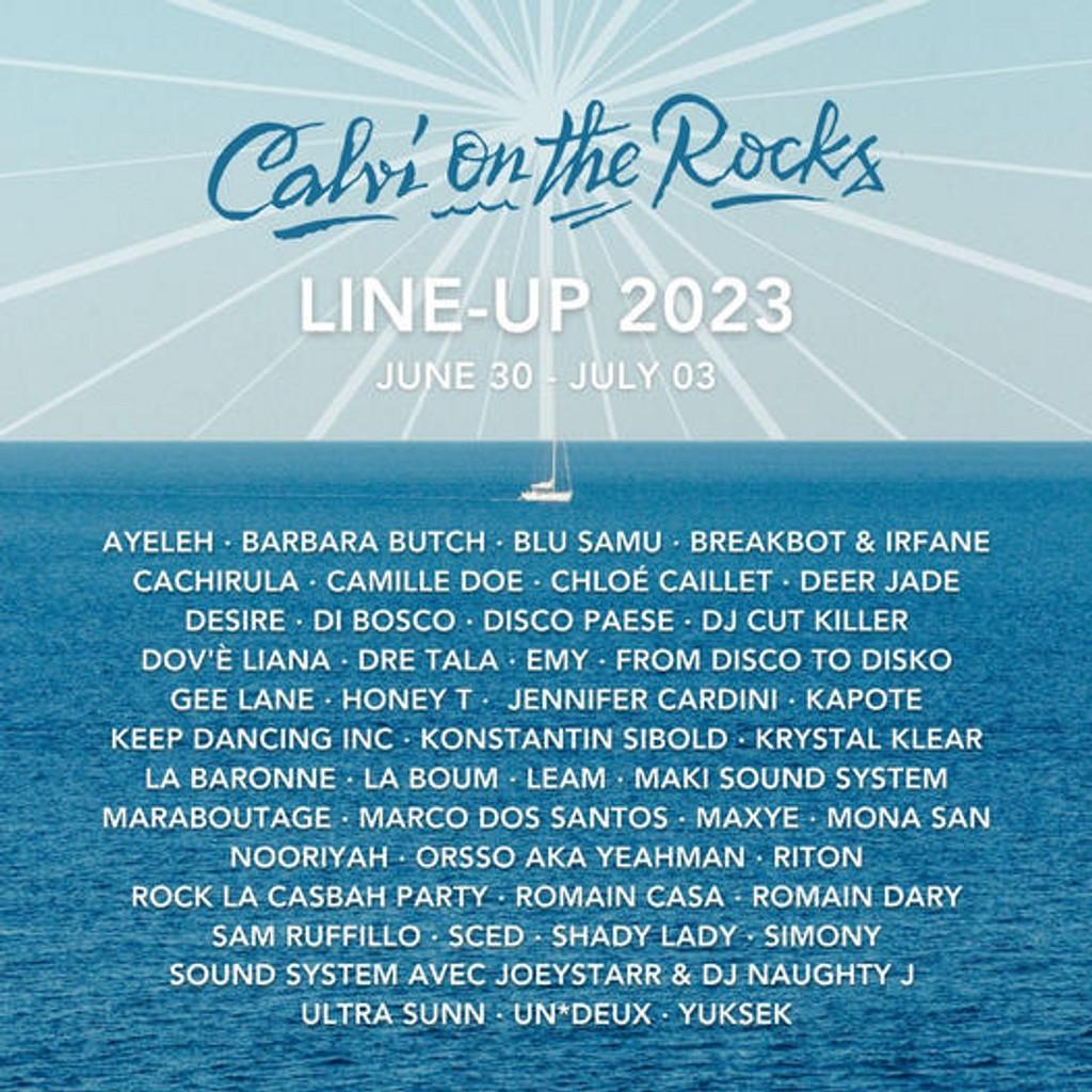 Lineup Poster Calvi On The Rocks 2023