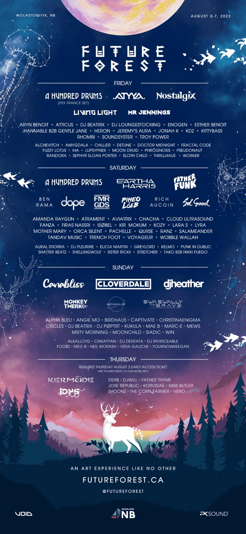 Lineup Poster Future Forest 2023