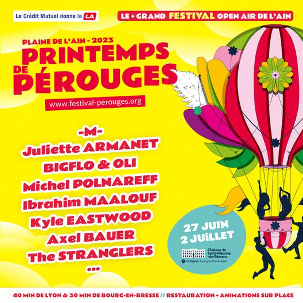 Lineup Poster Festival Printemps de Pérouges 2023