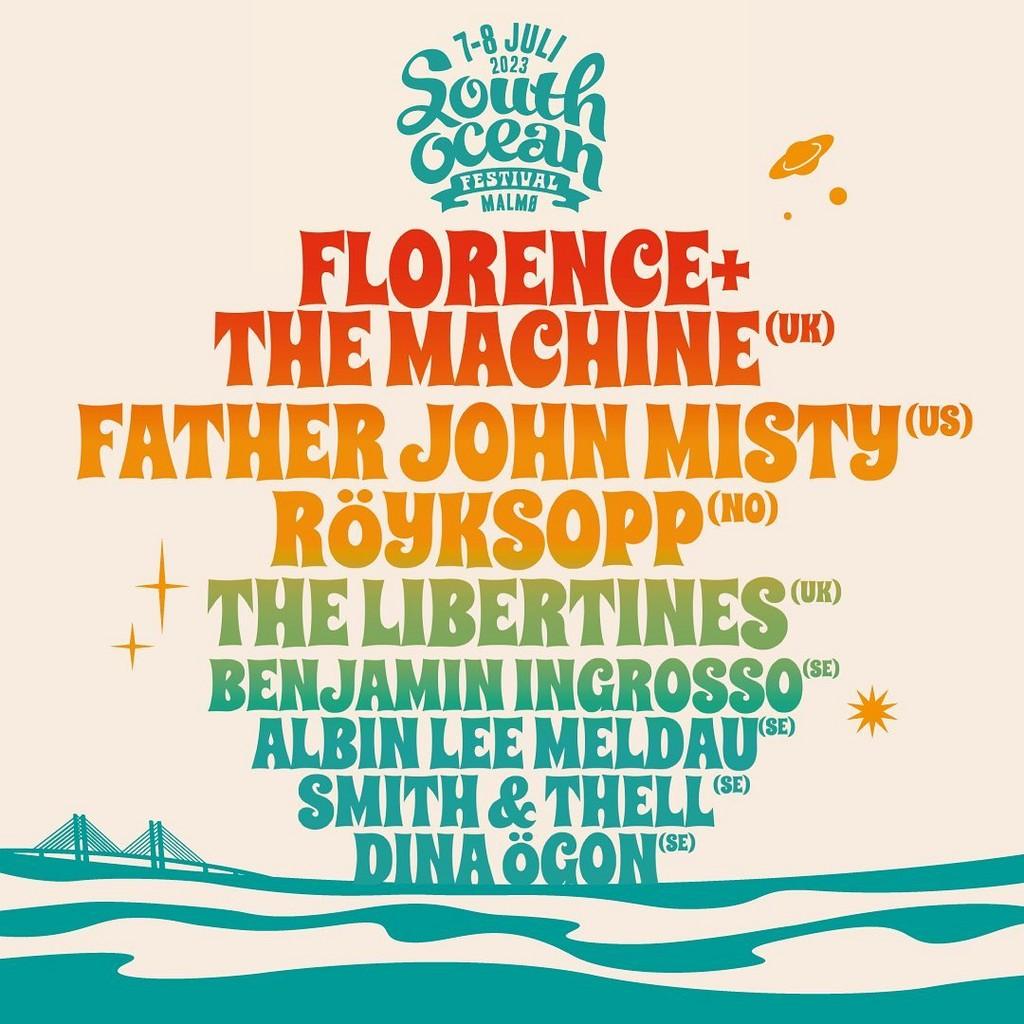 Lineup Poster South Ocean Festival 2023