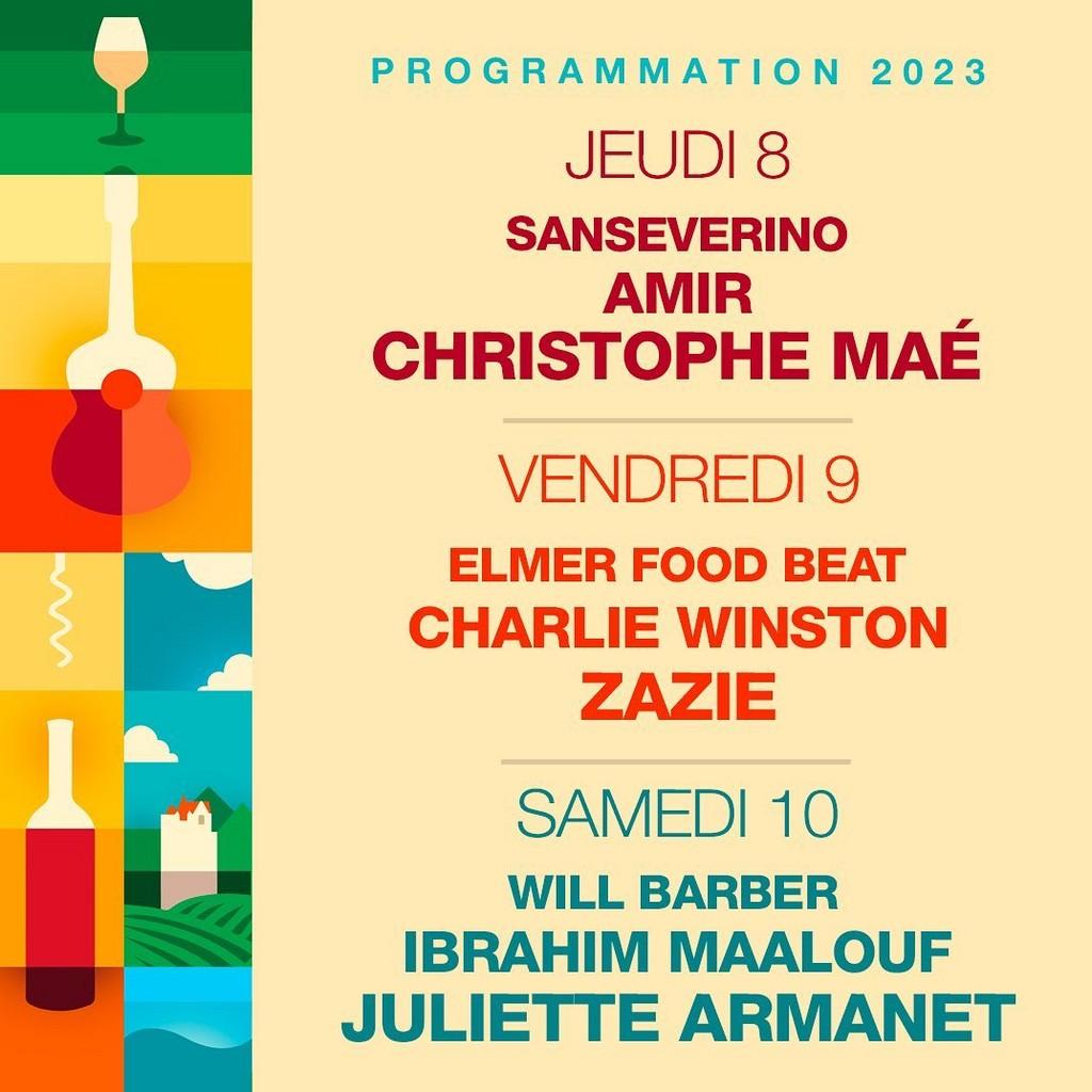 Lineup Poster Festival Bacchus 2023