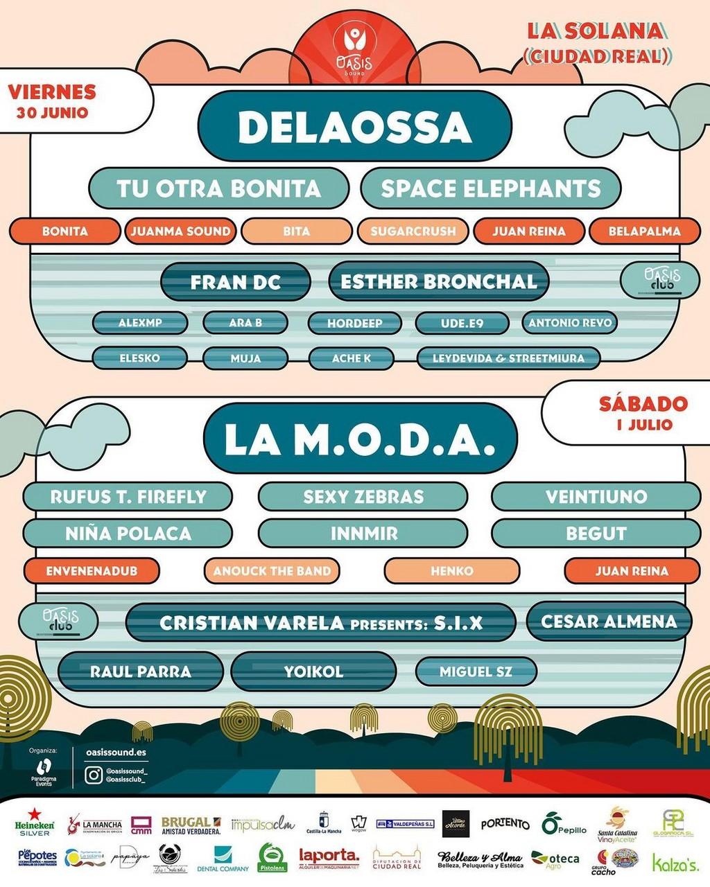 Lineup Poster Oasis Sound Festival 2023