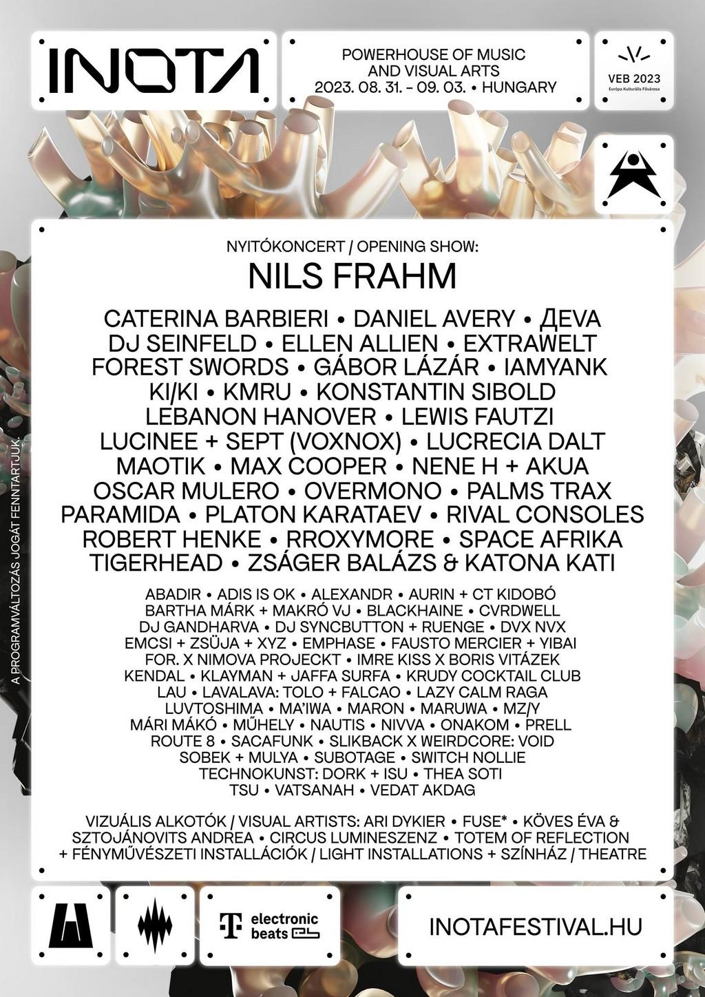 Lineup Poster INOTA Festival 2023