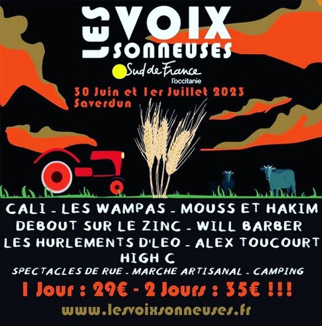 Lineup Poster Les Voix Sonneuses 2023