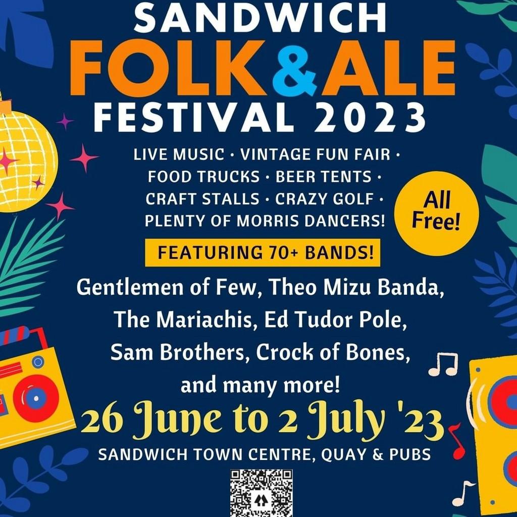 Lineup Poster Sandwich Folk and Ale Festival 2023