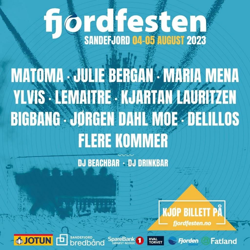 Lineup Poster Fjordfesten 2023