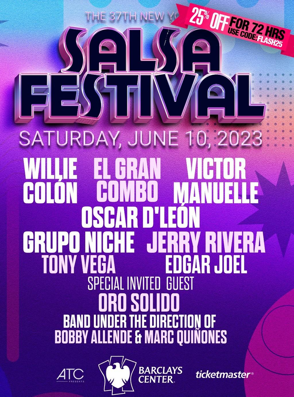 Lineup Poster The New York Salsa Festival 2023