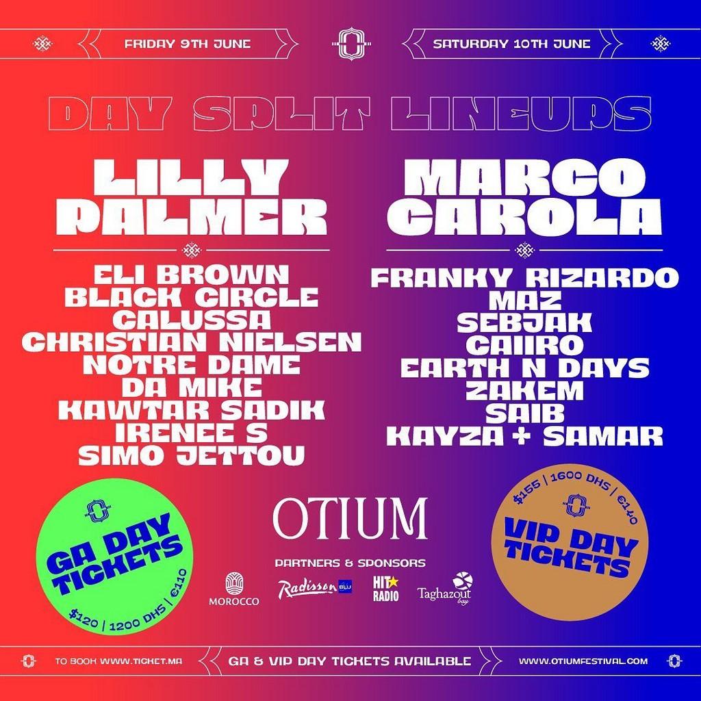 Lineup Poster Otium Festival 2023