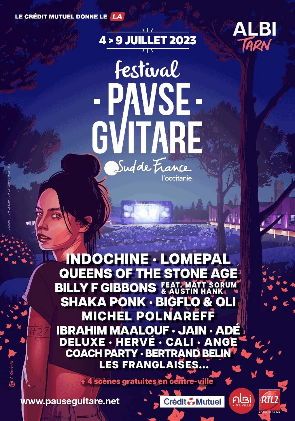 Lineup Poster Festival Pause Guitare 2023