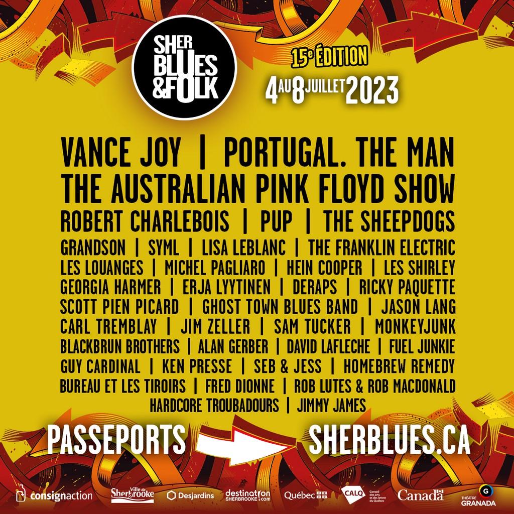 Lineup Poster Sherblues & Folk 2023