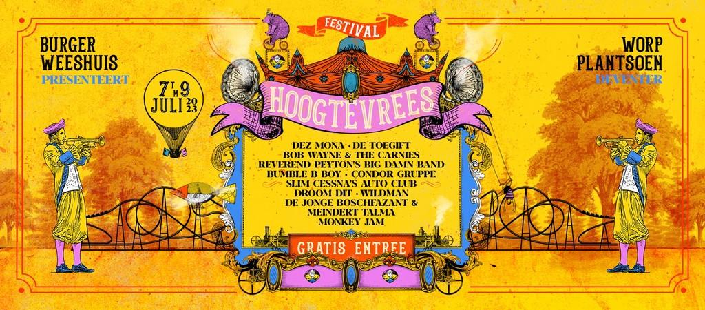 Lineup Poster Hoogtevrees Festival 2023