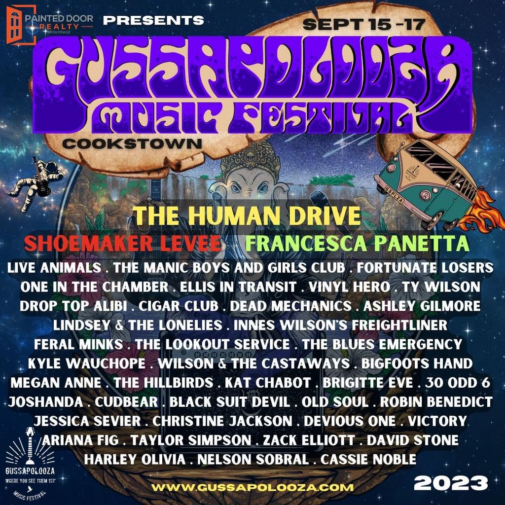 Lineup Poster Gussapolooza Music Festival 2023