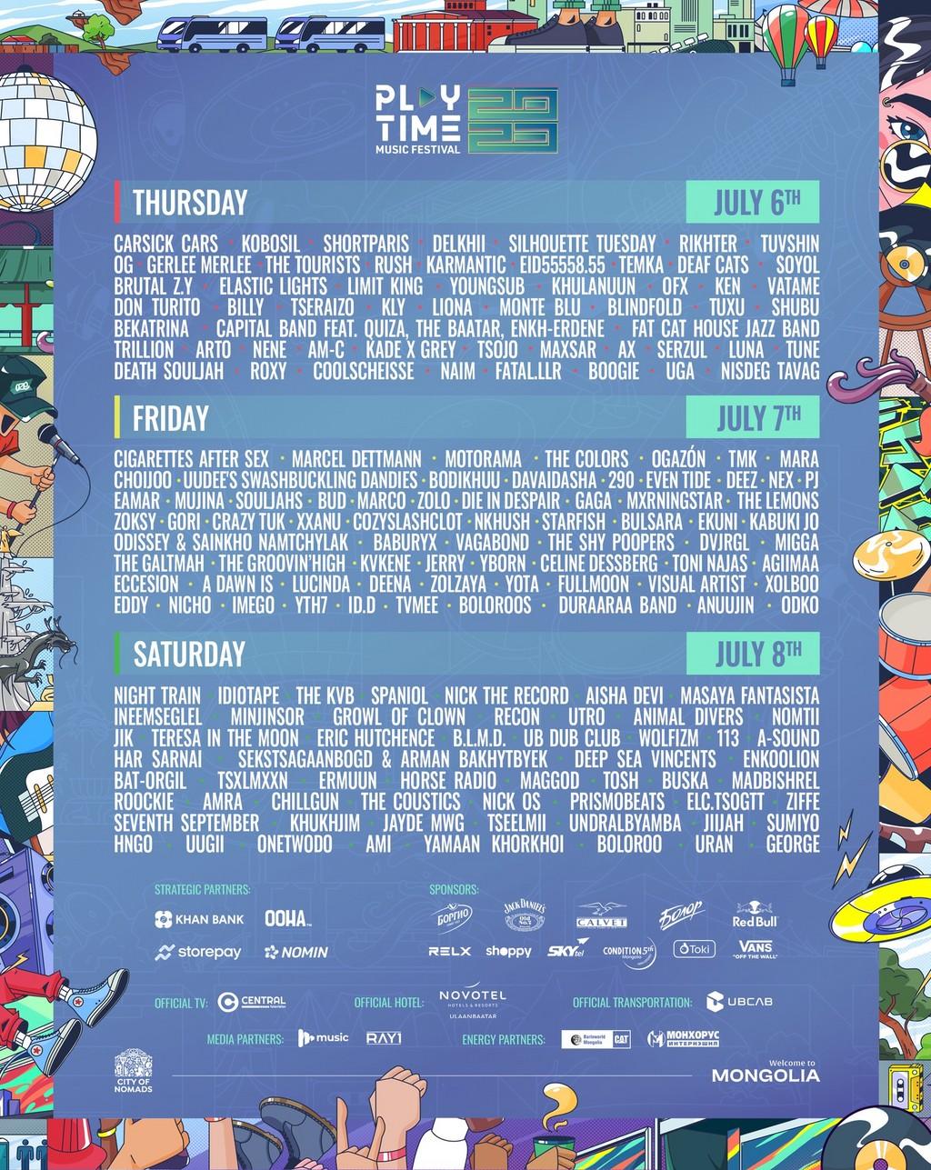 Lineup Poster Playtime Festival 2023