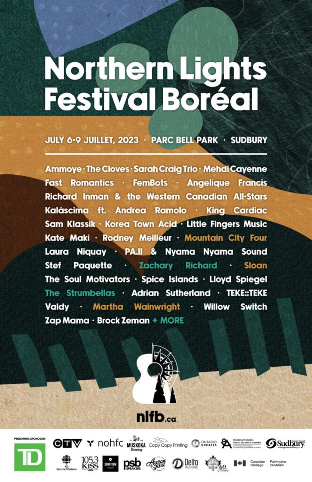 Lineup Poster Northern Lights Festival Boreal 2023