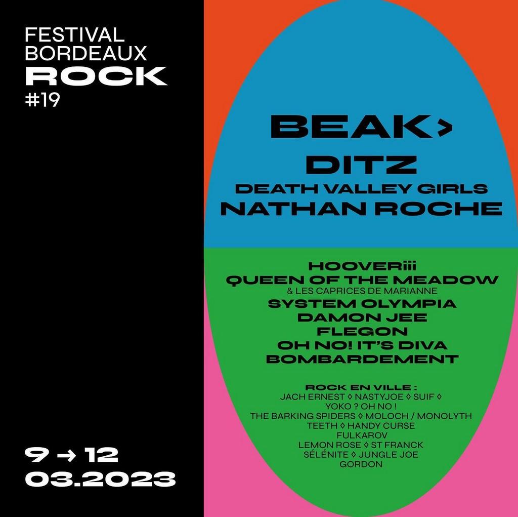 Lineup Poster Bordeaux Rock 2023