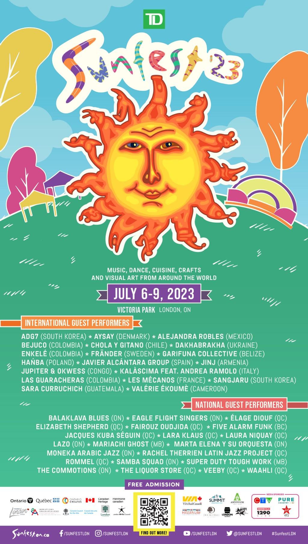 Lineup Poster TD SunFest 2023