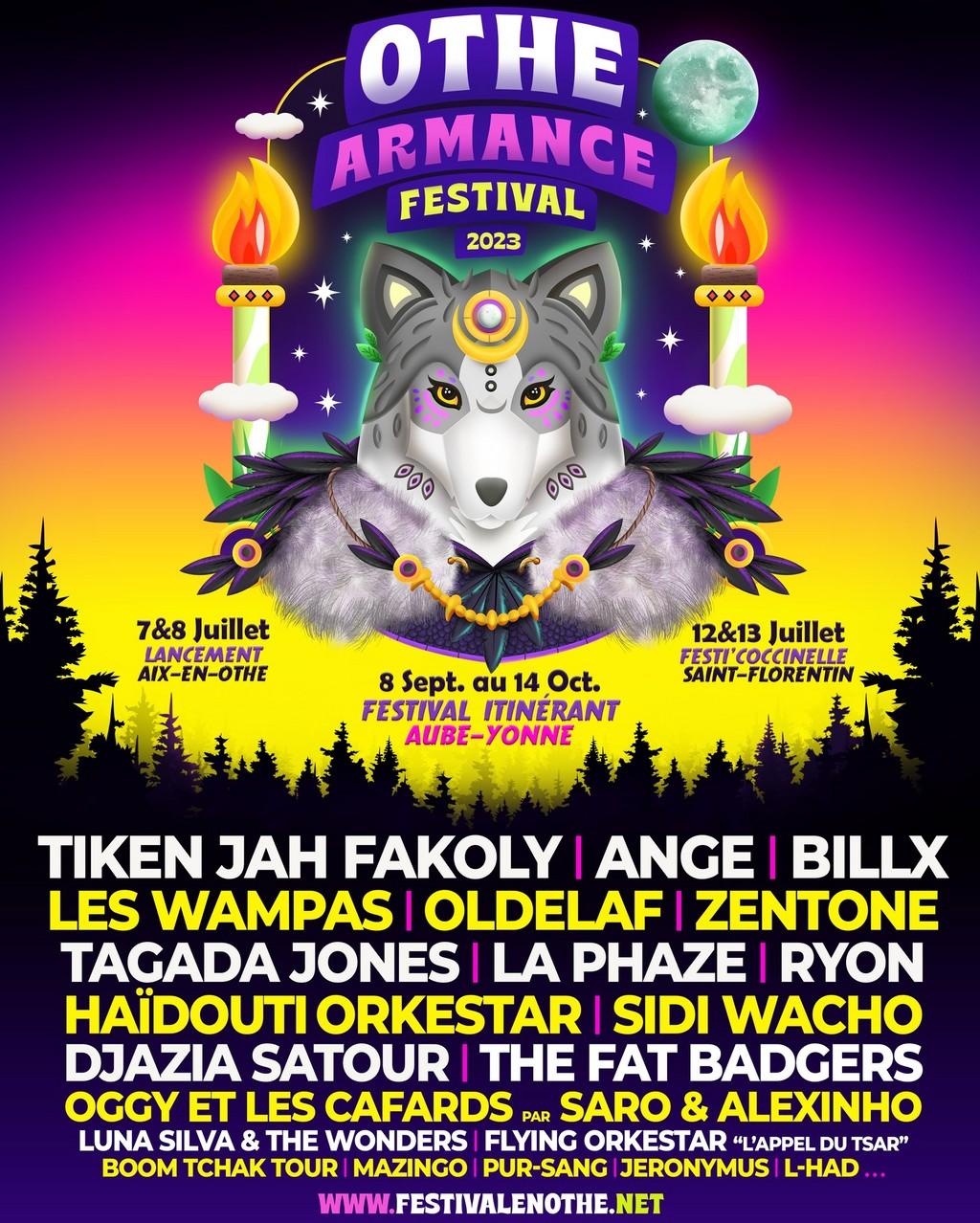 Lineup Poster Othe Armance Festival 2023