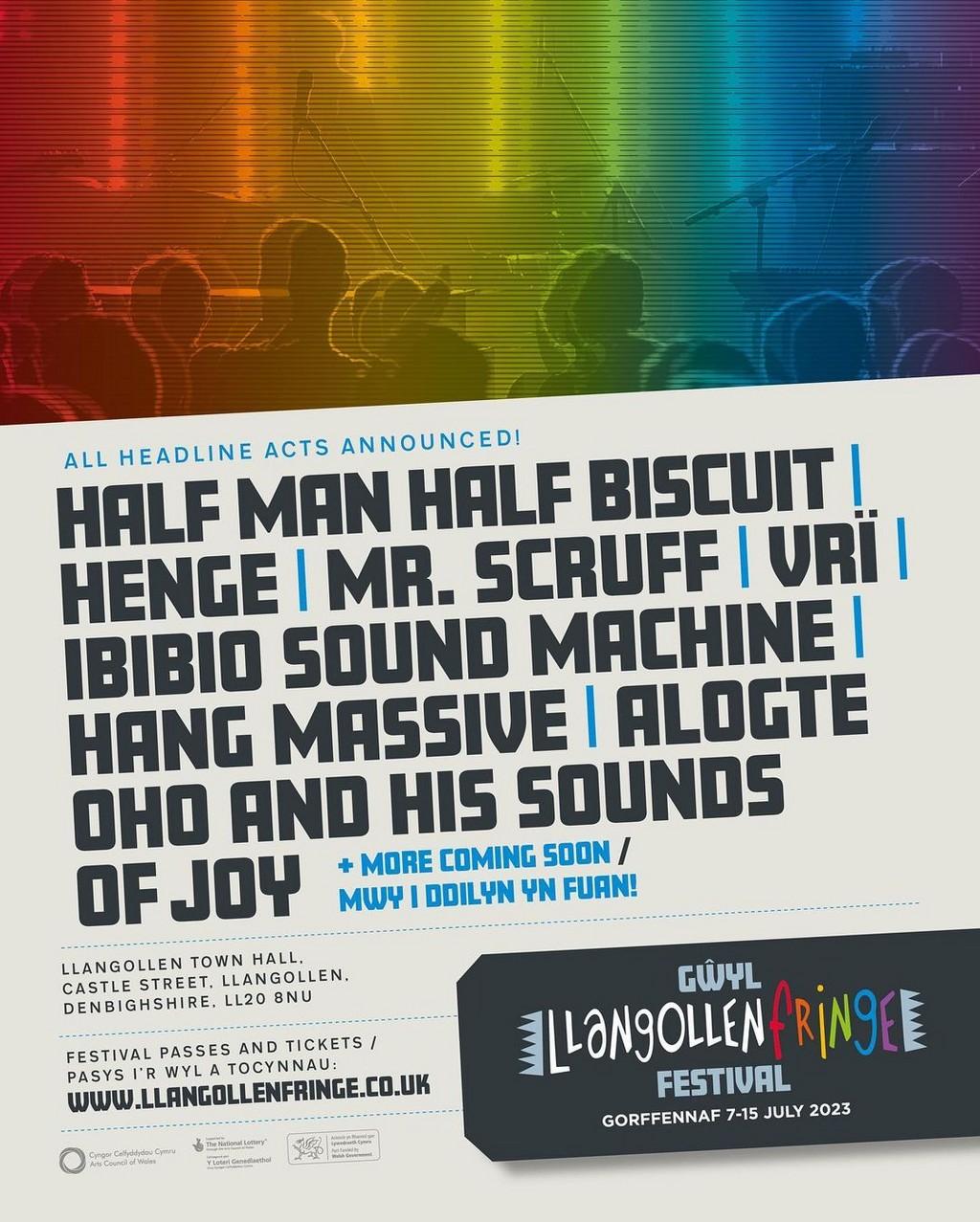 Lineup Poster Llangollen Fringe Festival 2023