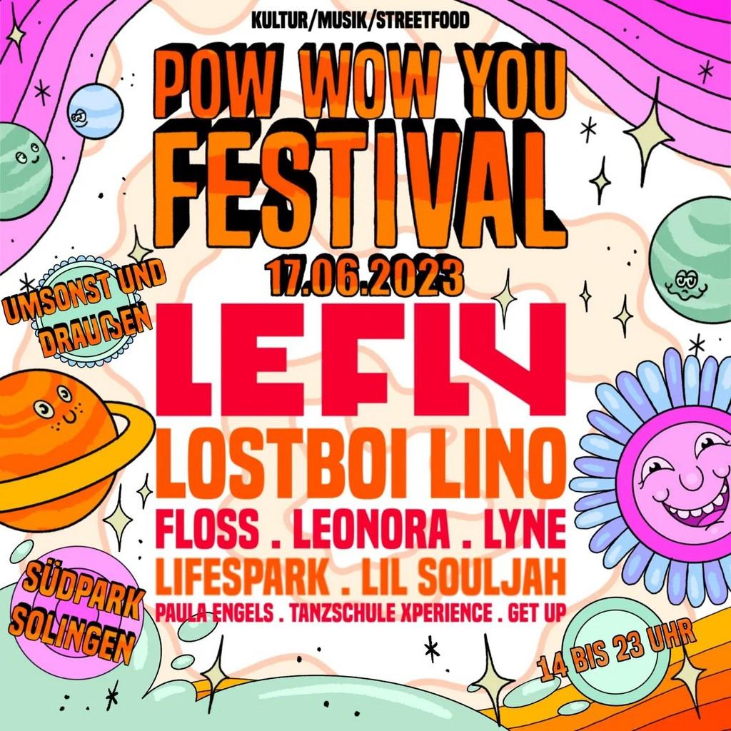 Lineup Poster Pow Wow You! Festival 2023