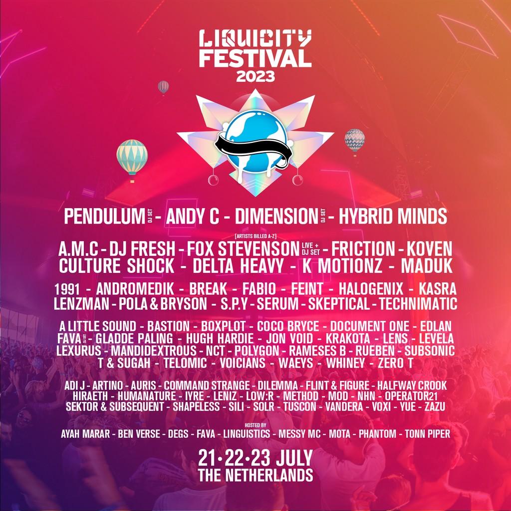 Lineup Poster Liquicity Festival 2023