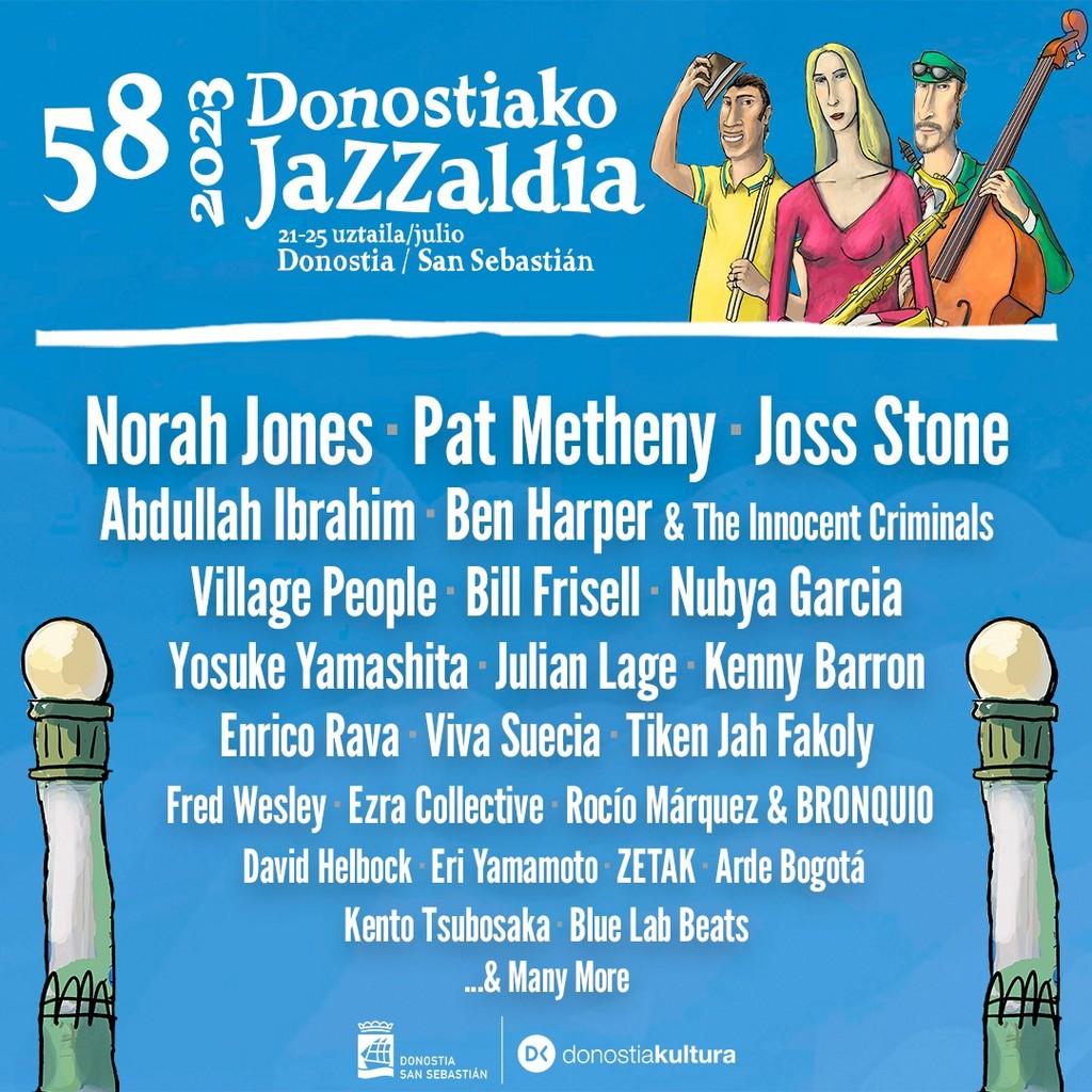 Lineup Poster Jazzaldia - San Sebastian Jazz Festival 2023