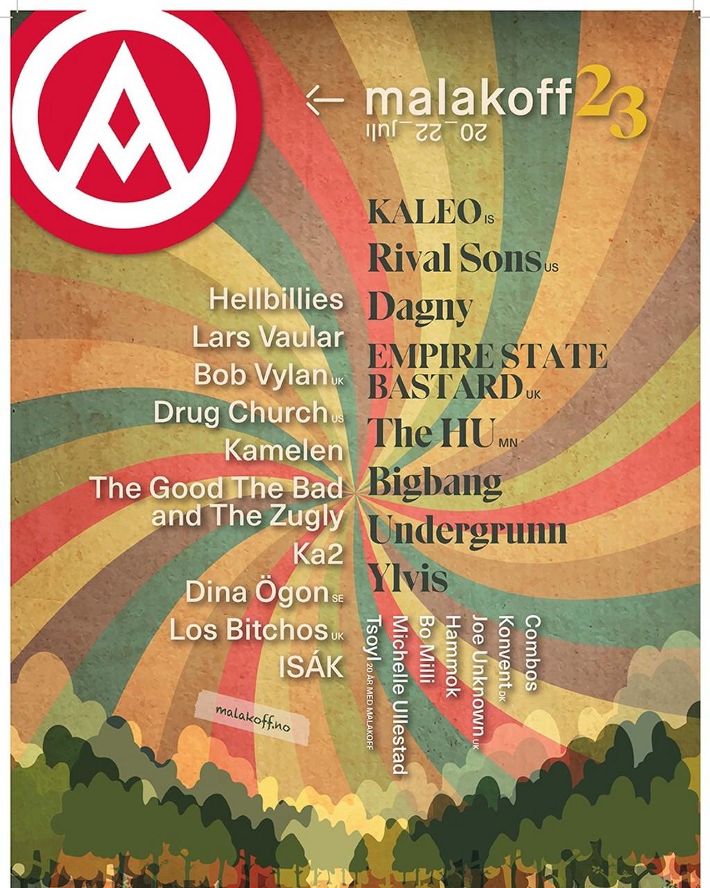 Lineup Poster Malakoff 2023