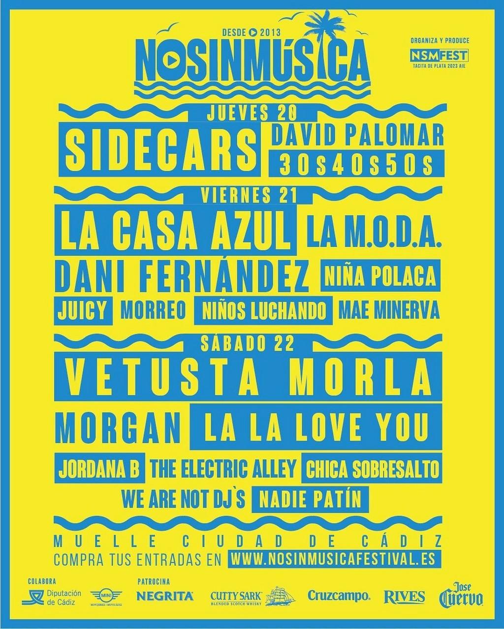 Lineup Poster No Sin Música 2023