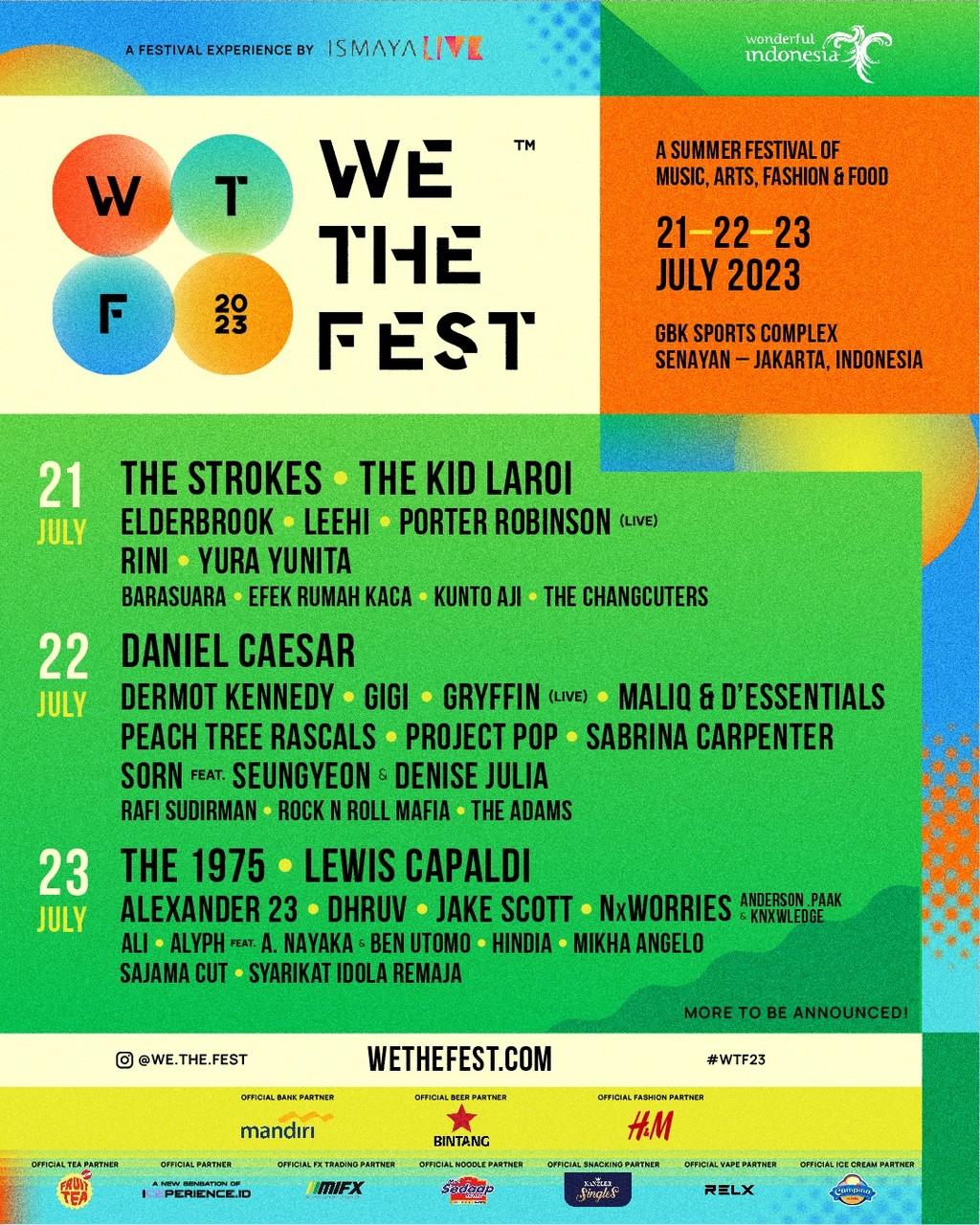 Lineup Poster We The Fest 2023