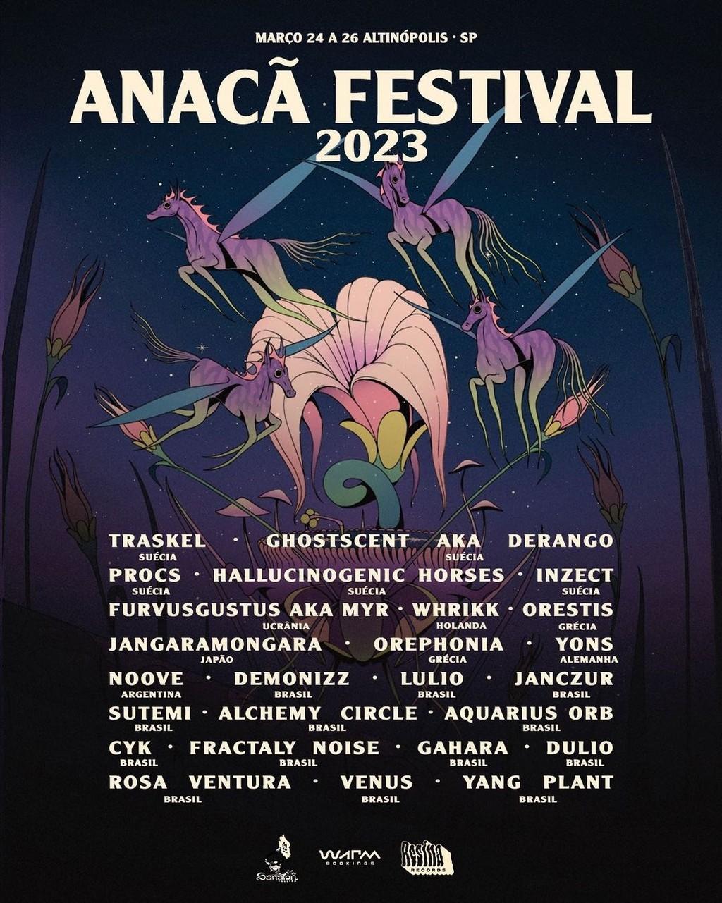 Lineup Poster Anacã Festival 2023