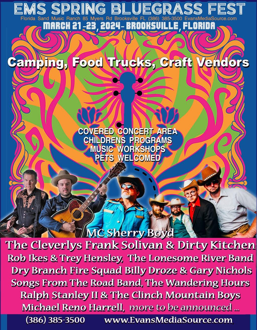 Lineup Poster EMS Spring Bluegrass Fest 2024