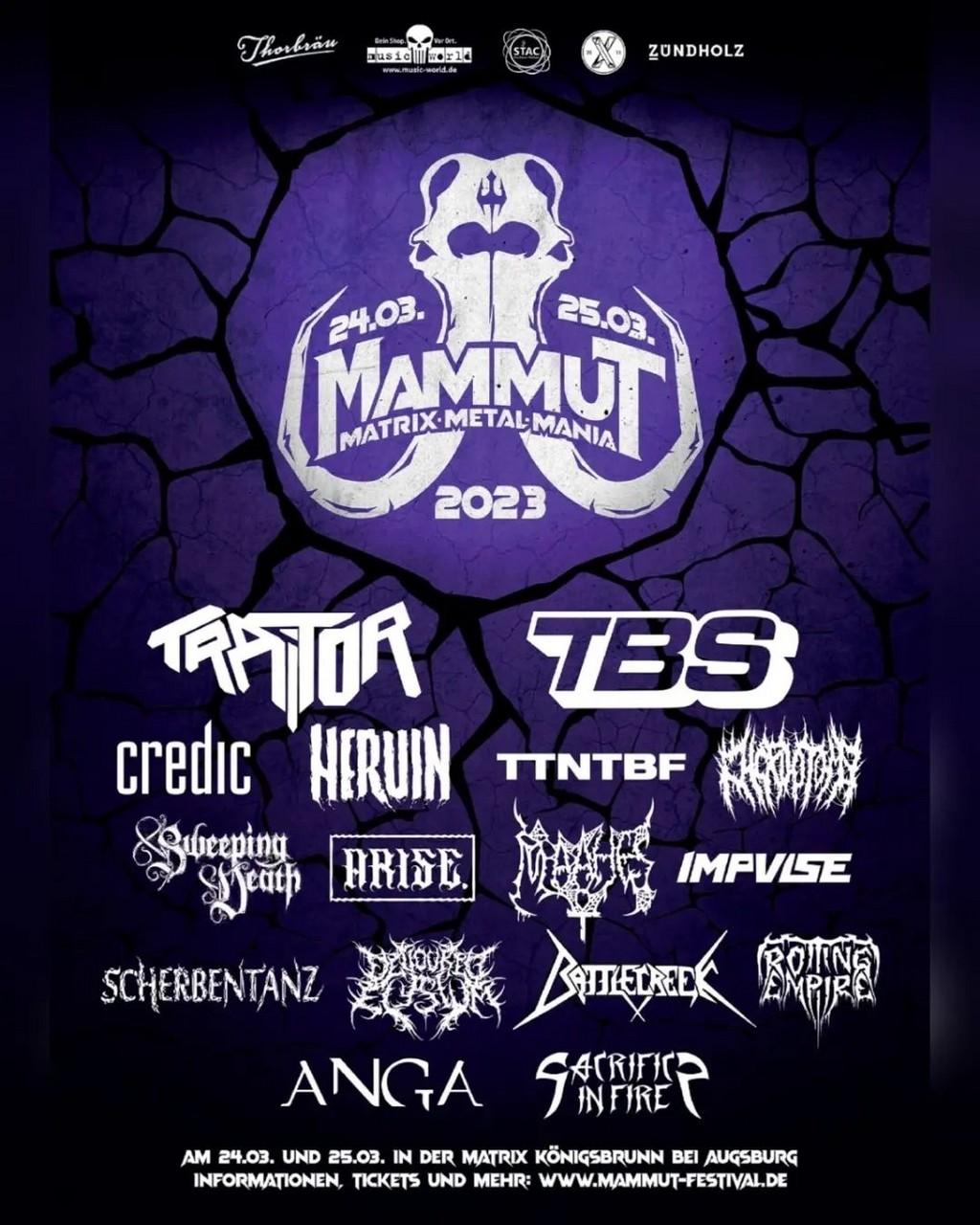 Lineup Poster Mammut Festival 2023