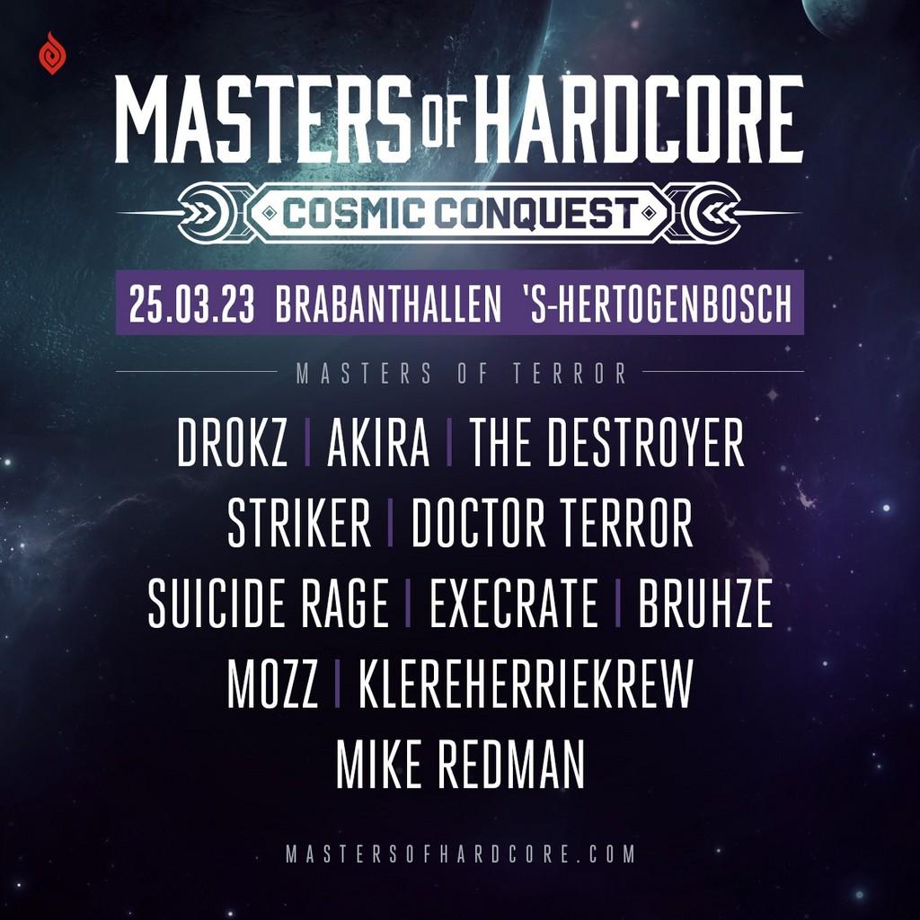 Lineup Poster Masters of Hardcore 2023