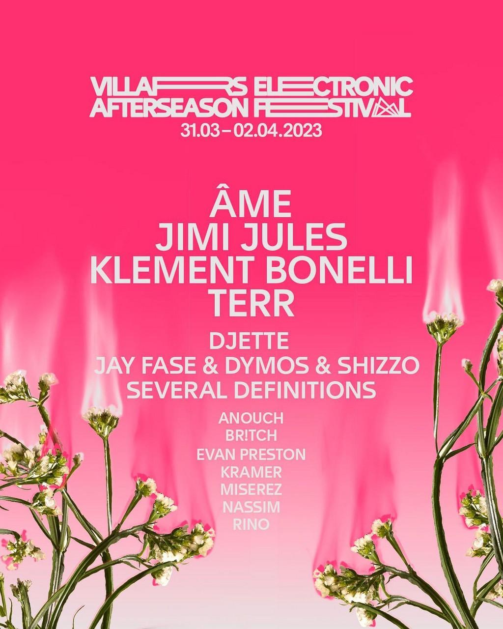 Lineup Poster Villars Afterseason Festival 2023