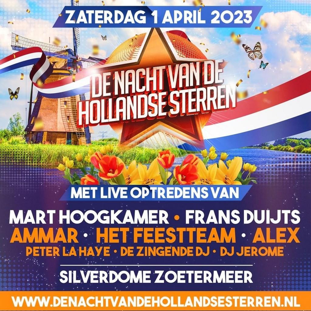 Lineup Poster De Nacht van Hollandse Sterren 2023