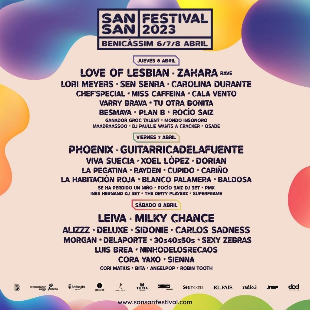 Lineup Poster SanSan Festival 2023