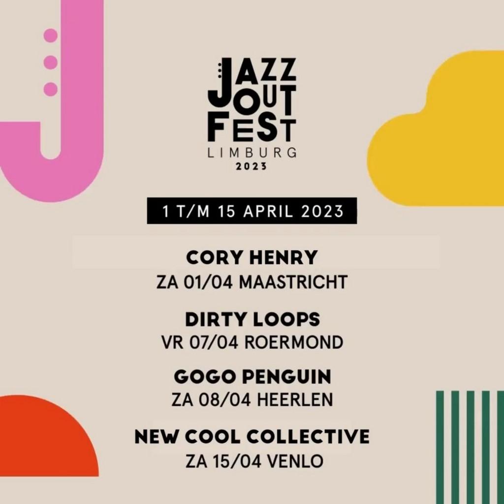 Lineup Poster JazzOut Fest Limburg 2023