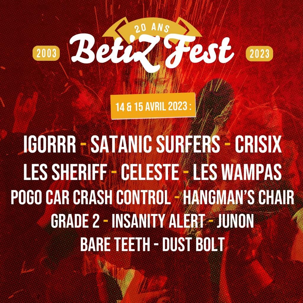 Lineup Poster BetiZFest 2023