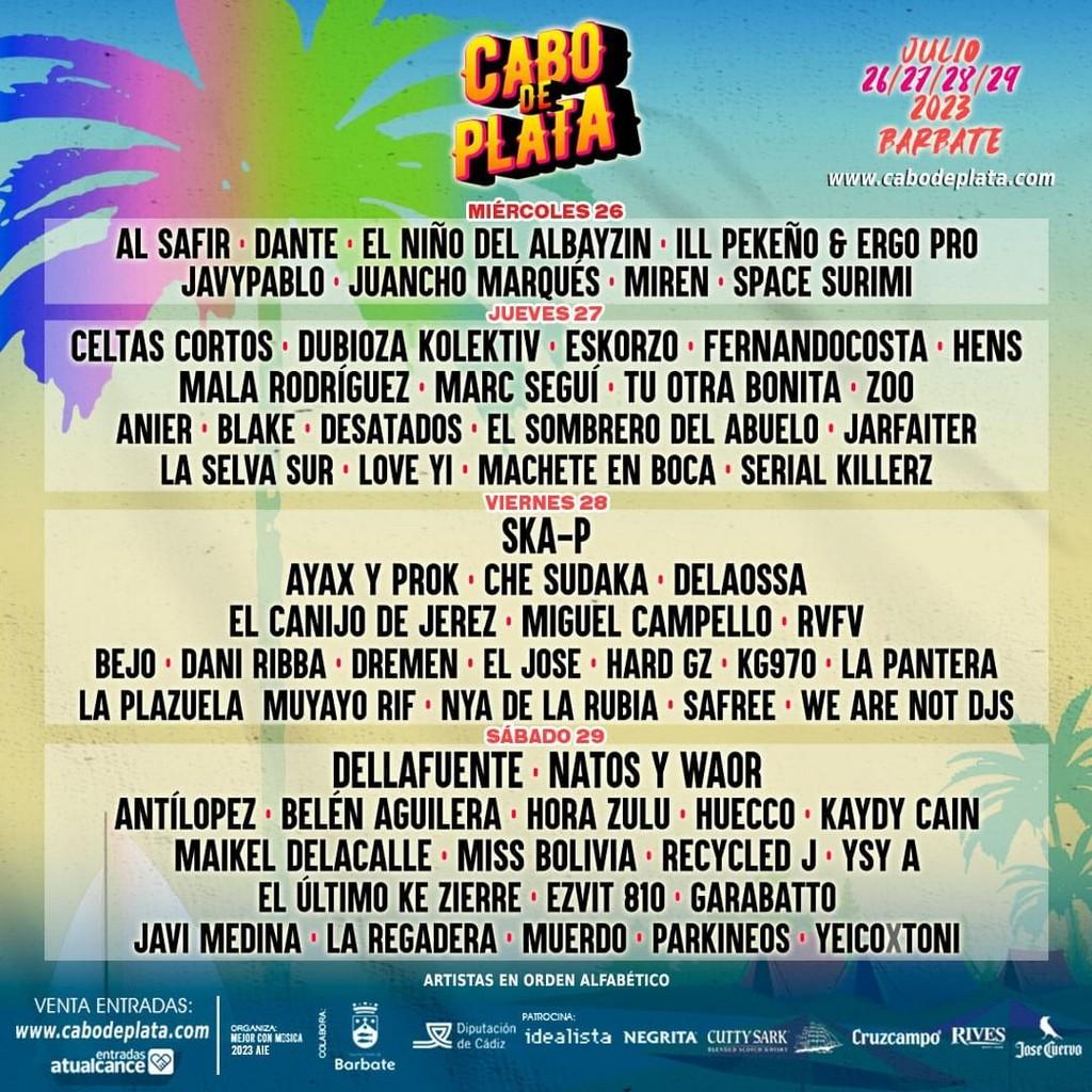 Lineup Poster Cabo de Plata 2023