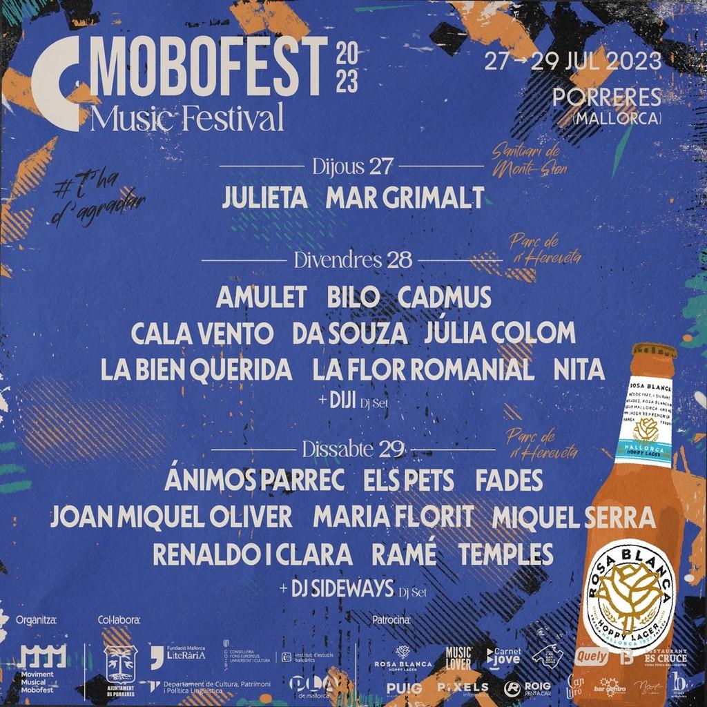 Lineup Poster Mobofest Music Festival 2023