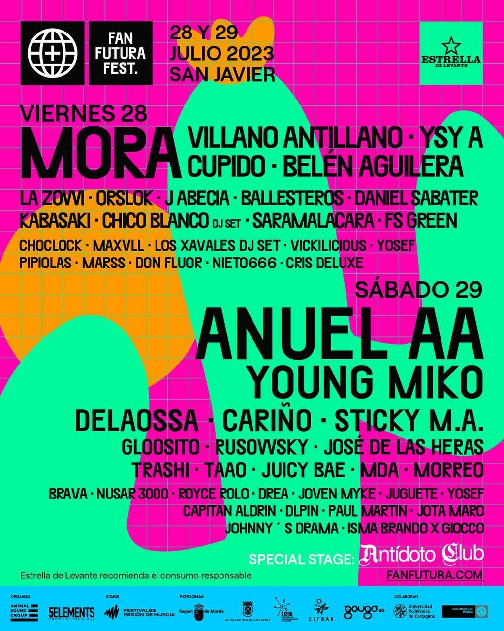 Lineup Poster Fan Futura Fest 2023