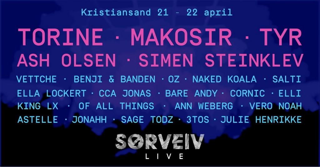 Lineup Poster Sørveiv 2023