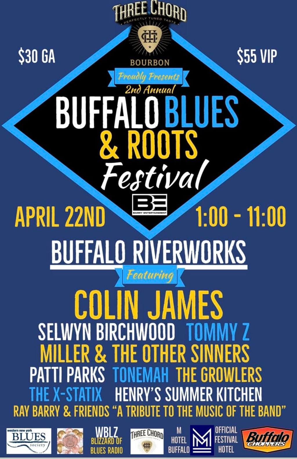 Lineup Poster Buffalo Blues & Roots Festival 2023